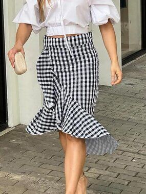Women's Fitted Fishtail Skirt